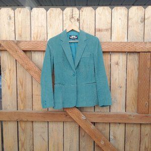 Vintage Teal Corduroy Blazer